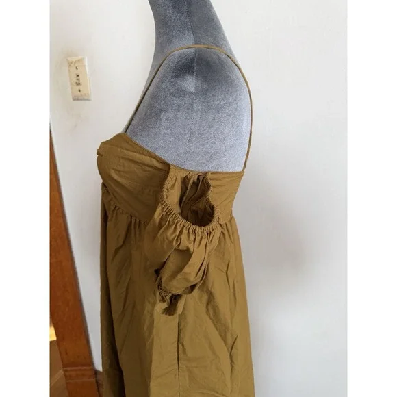 Long Milkmaid Dress Sweetheart Neck Off Shoulder Prairie Country Cottagecore S - Picture 5 of 8